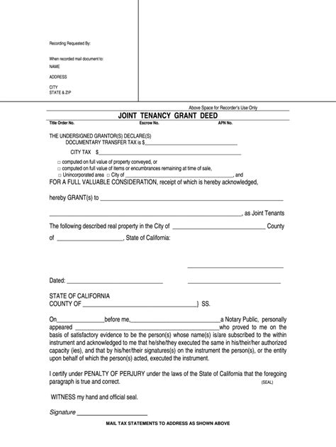 Joint Tenancy Agreement Template Fill Online Printable Fillable