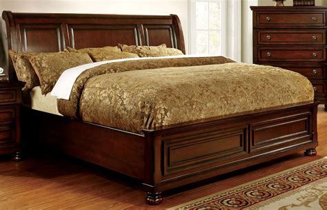 Northville Dark Cherry King Bed From Furniture Of America CM EK BED Coleman Furniture