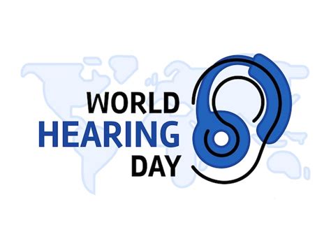 Premium Vector World Hearing Day Concept Design Ear Global Awareness