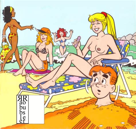 Rule 34 4girls Archie Andrews Archie Comics Beach Betty Cooper Black Hair Blonde Hair Breasts