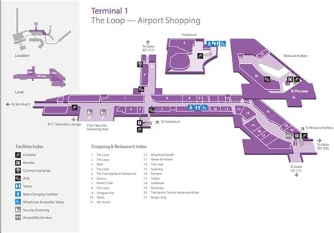 Dublin Airport Terminal 1 The Loop Map Shopping Dublin Airport
