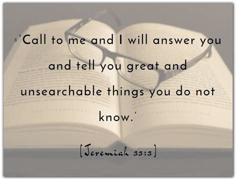 3 ‘call To Me And I Will Answer You And Tell You Great And Unsearchable