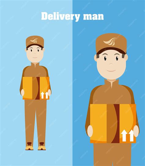 Premium Vector Express Delivery Courier Cartoons Icon