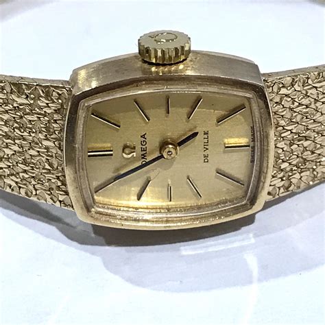 Solid Gold Omega Ladies Wristwatch Watches Hemswell Antique Centres