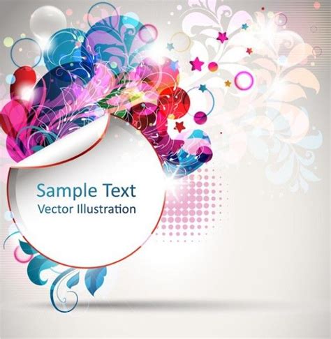 Text Message Floral Background Vector Background Carta Logo