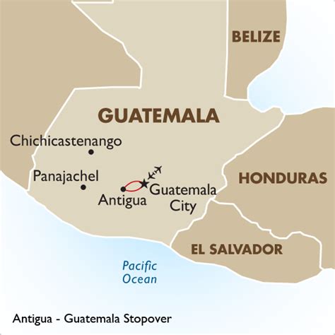 Map Of Antigua Guatemala
