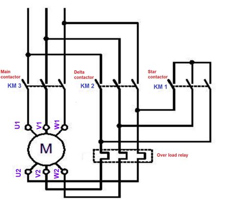 star delta starter circuit diagram manual