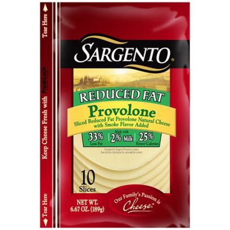 Sargento Reduced Fat Provolone Cheese Slices Food Library Shibboleth