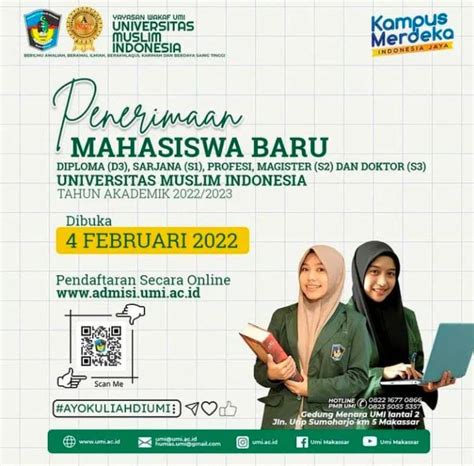 Penerimaan Mahasiswa Baru Universitas Muslim Indonesia Tahun Akademik