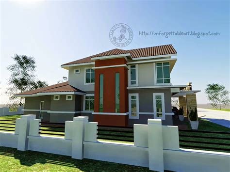 Plan rumah 4 bilik tidur desainrumahid com 5 2 pelan lantai tingkat kos rendah. Unforgettable Art: Merekabentuk fasad banglo 2 tingkat en ...
