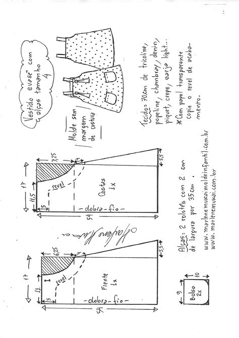 Vestido Evasê Com Alça Diy Marlene Mukai Molde Infantil