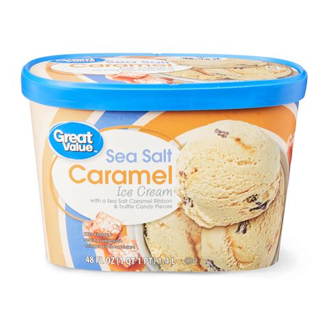 Great Value Sea Salt Caramel Ice Cream 48 Fl Oz Walmart Com