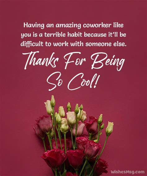 Thank You Messages For Colleagues Best Quotationswishes Greetings