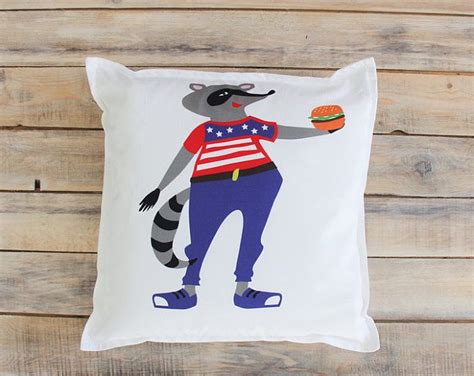 Pet raccoon everyday pillow $20.99: READY TO SHIP! Mike the Raccoon pillow | Pet raccoon, Animal pillows, Cuddly animals