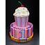 Artisan Bake Shop First Birthday Cakes Giant CupCake Atop Round 