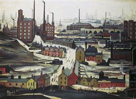 The figures in the lowry has painted a rural landscape not to serve as a backdrop for figures but as an end in itself. laurence stephen lowry | Tumblr | Industrial paintings ...
