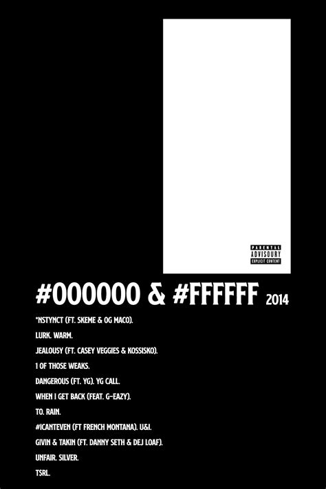 Poster do álbum 000000 FFFFFF da banda The Neighbourhood Travel