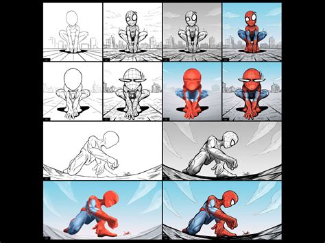 Spiderman Storyboard Creation Process By Josip Mihic On Dribbble