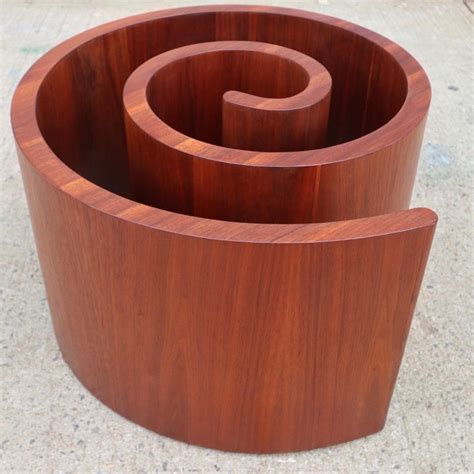 Exceptional vladimir kagan coffee table, 1955. Vladimir Kagan Snail Coffee Table in Walnut with Original ...
