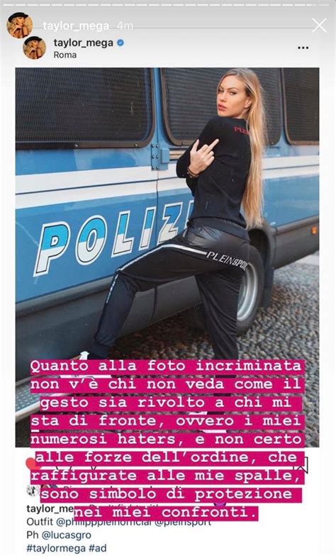 Il gesto comunica moderato a disprezzo estremo. Taylor Mega spiega perché ha scattato la foto con il dito ...