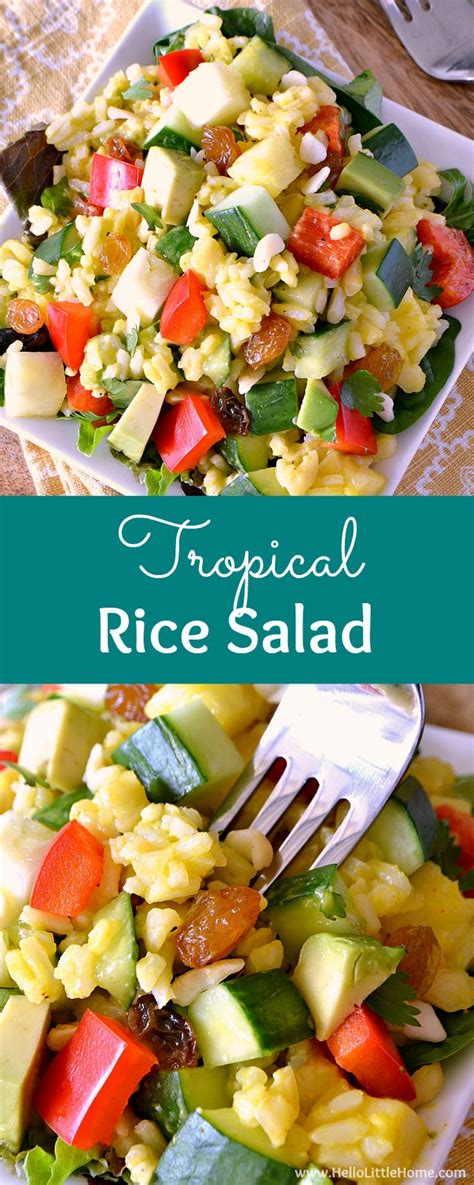 Tropical Rice Salad Hello Little Home