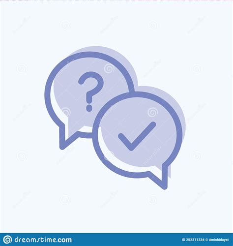Icon Answer Suitable For Feedback Symbol Two Tone Style Simple Design Editable Design