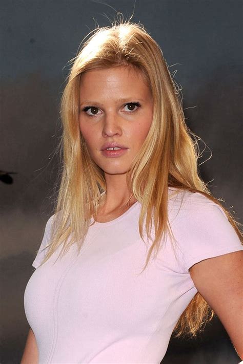 Lara Stone Makes An Appearance At Mercedes Benz Fashion Week And Poses