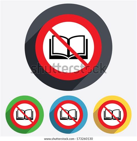 Book Not Allowed Sign Icon Open Stock Vector Royalty Free 173260130