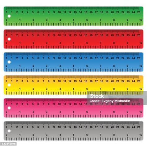 Ruler In Centimeters Millimeters And Inches Stock Illustration