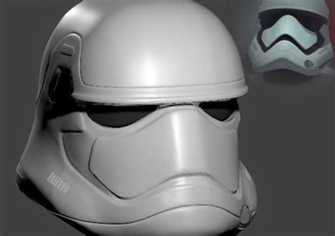 3d Printed Stormtrooper Helmet From Star Wars Episode Vii