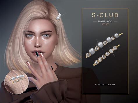 Hair Acc 202103 By S Club From Tsr • Sims 4 Downloads