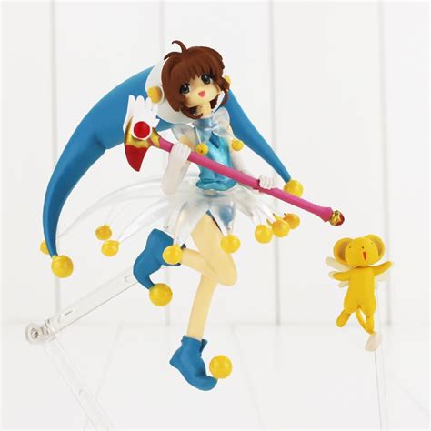 14cm Anime Cardcaptor Sakura Action Figure Sakura Kero With Magic Wand