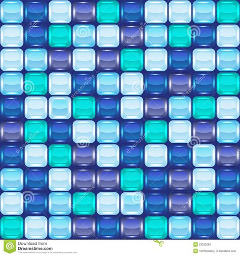 Mosaic Seamless Background Stock Vector Illustration Of Blue 23222095