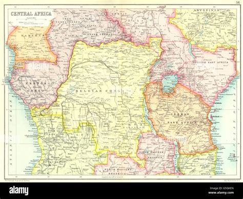 Central East Africa French Belgian Congo British German Kenya Stock