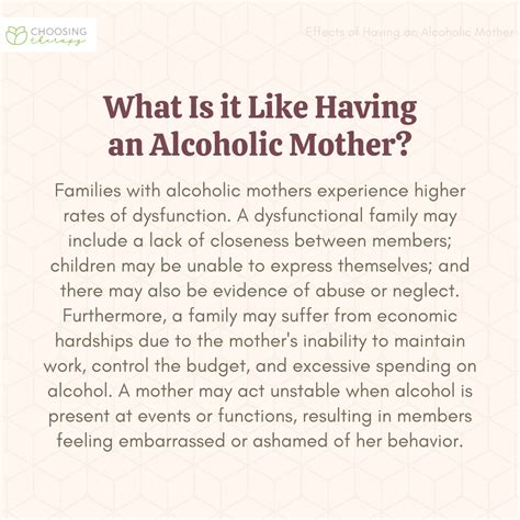 What Are The Effects Of An Alcoholic Mother