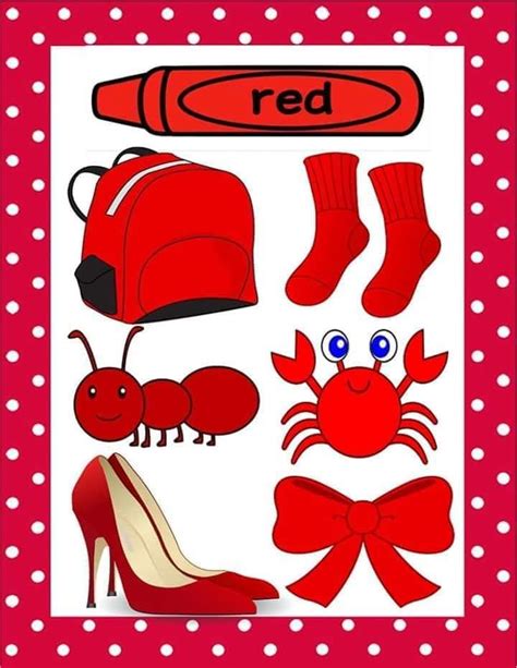 Pin By Make A Mess And Learn On Colors Color Red Activities