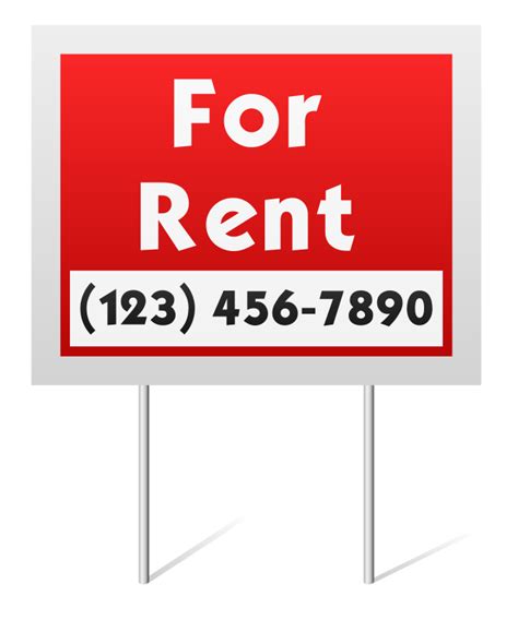 Free Clipart For Rent Sign Jhnri4