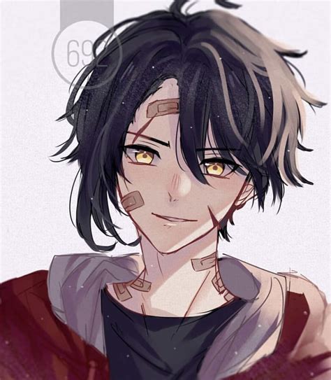 Black Haired Anime Boy Fanart Image About Love In Anime Manga Fanart By