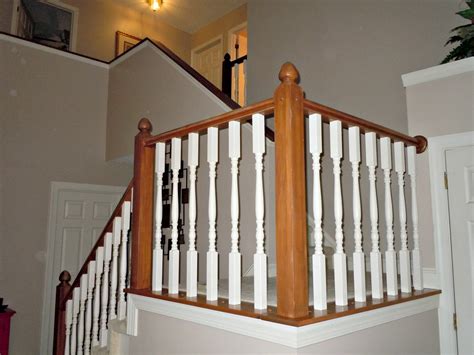 Homeadvisor's stair railing cost guide gives average prices to install or replace a banister and balusters. Remodelaholic | DIY Stair Banister Makeover Using Gel Stain