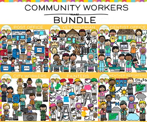Community Workers Clip Art Images And Illustrations Whimsy Clips