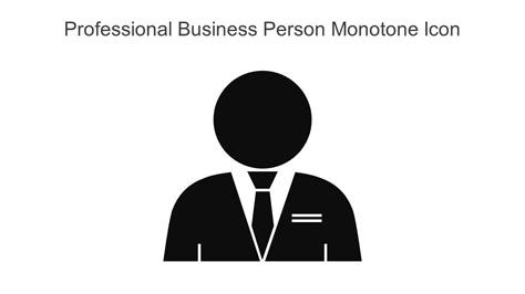 Professional Business Person Monotone Icon In Powerpoint Pptx Png And