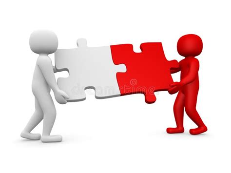 Two Person Matching Puzzle Pieces Stock Illustration Image 34273970