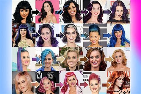 A Guide To Katy Perrys Hair Colour In Every Shade Of The Rainbow