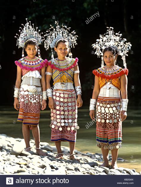 Punan ba or punan is an ethnic group found in sarawak, malaysia. Traditional Dayak Dress High Resolution Stock Photography ...