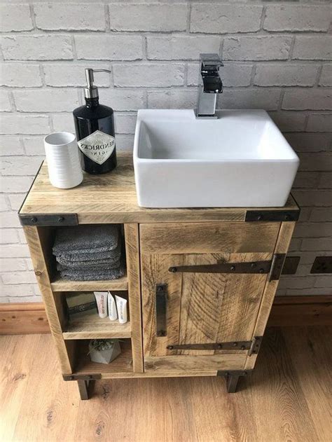 Plus, it has drawers for lots of storage! 38+ Amazing Sinks Diy Ideas | Rustic bathroom vanities, Custom bathroom vanity, Bathroom vanity ...