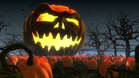 King Of Pumpkins Horror Halloween 3d Animation Giant Jack O Lantern