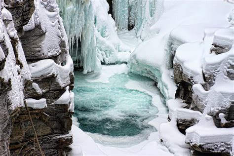 Athabasca Falls In Winter Photograph