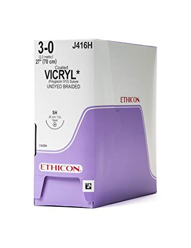 Ethicon J416h Coated Vicryl Suture Synthetic Absorbable Sh 12