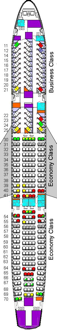 Airbus A333 Jet Seating Plan