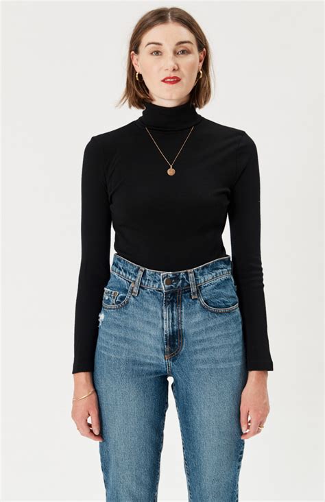 Long Sleeve Turtleneck Black Well Made Clothes Long Sleeve